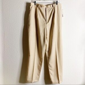 Maggie Barnes Beige & Cream Plaid Trouser Pants NWT